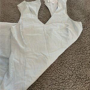 Southern Tide Blue & White Striped Seersucker Dress